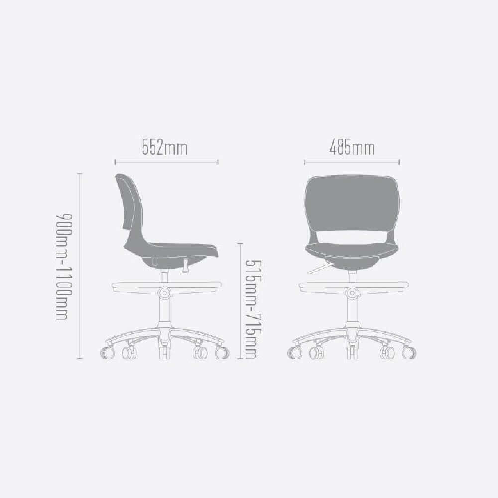เก้าอี้บาร์ DF PROCHAIR รุ่น ACE Bar สีเทา